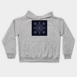 Neon Geometry in Blue Kids Hoodie